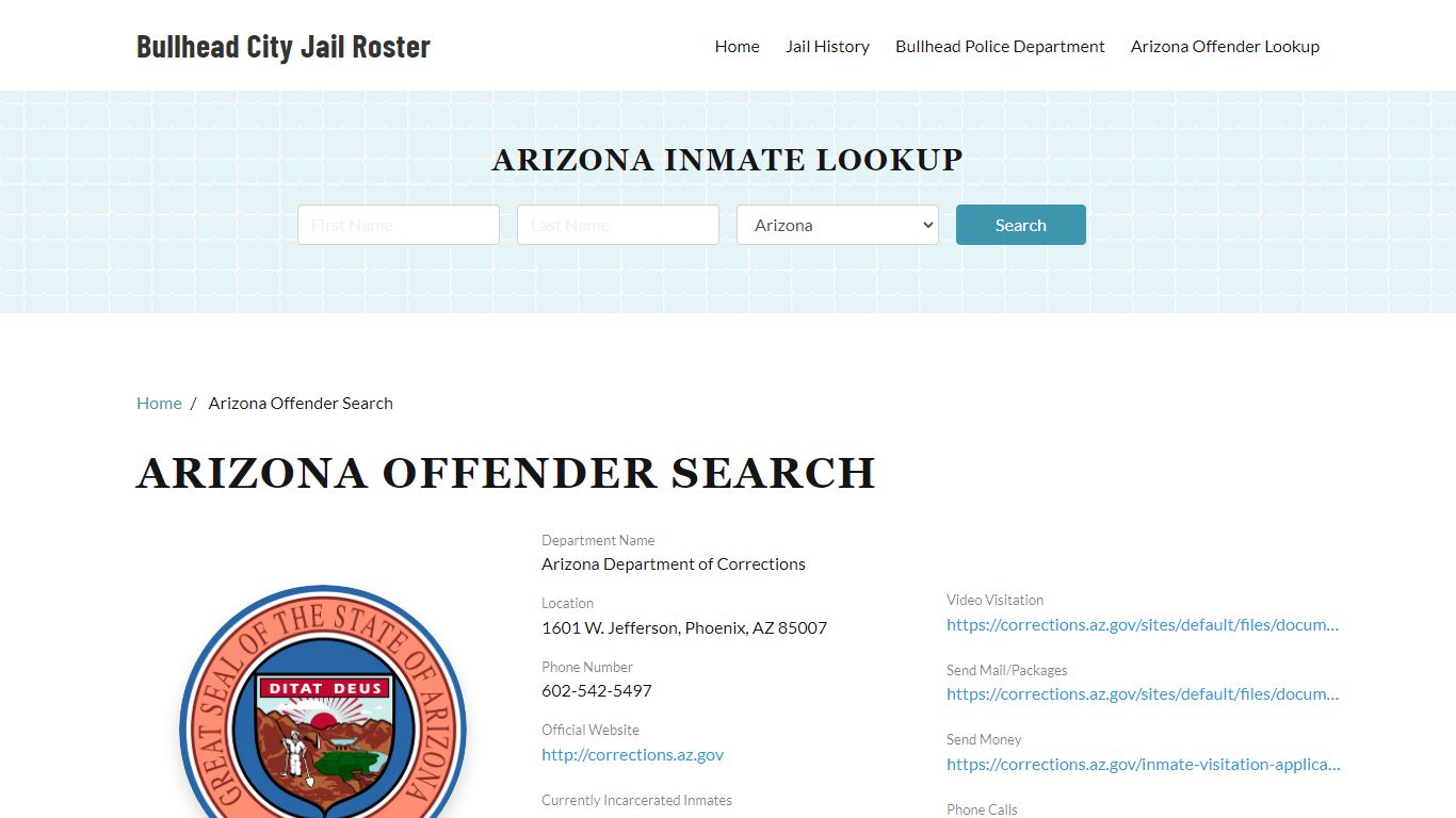 Arizona Offender Lookup, City Jail Records Search